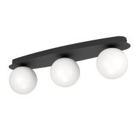 902092 CASTROVIDO Настенно-потолочный светильник 3xG9 12.6Вт IP44 черный белый металл стекло