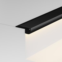 Maytoni ALM-5920-S-2M 636026 Специальный черный профиль для подсветки ступеней лестницы, антискользящая поверхность, 2 м, ленты шириной до 12 мм и мощностью до 20 Вт/м, рассеиватель в комплекте, заглушки покупаются отдельно