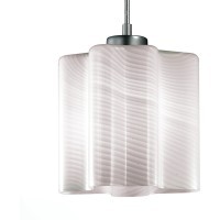SL117.503.01 Светильник подвесной ST-Luce Серебристый/Белый с полосками E27 1*60W ONDE
