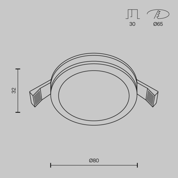 Встраиваемый светильник Maytoni DL2001-L7W4K Phanton светодиодный LED 7W