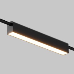 Maytoni ARITY TR238-1-12W3K-B Черный трековый линейный светодиодный светильник с возможностью поворота прямо на шинопроводе, диммируется по Dali DT6 или 0-10V, LED SMD2835 OSRAM 12Вт 3000К 430Лм 120° CRI90 IP20 24В