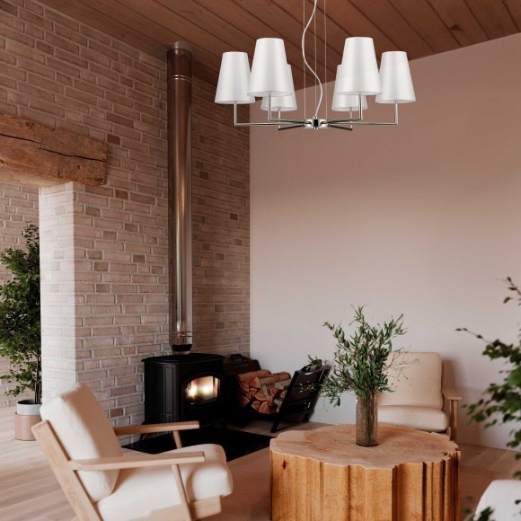 SLE105904-01 Прикроватная лампа Никель/Белый E14 1*40W BELLINO