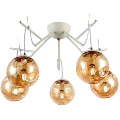 SLE110202-05 Светильник потолочный Белый/Янтарный E14 5*40W CALLETTA SLE110202-05 Светильник потолочный Белый/Янтарный E14 5*40W CALLETTA