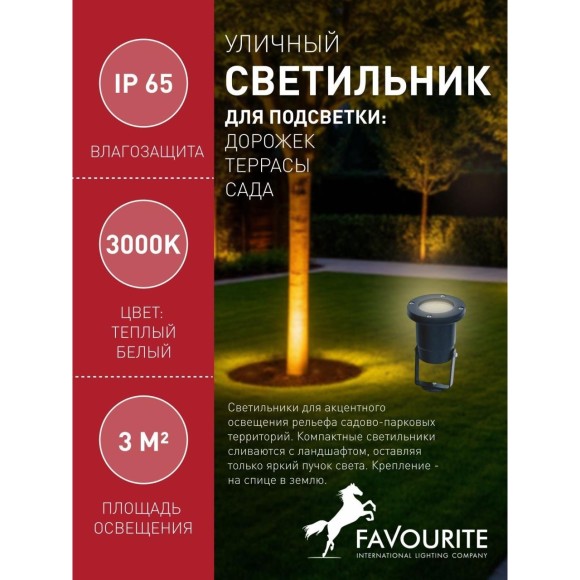 Грунтовый светильник Relief 1834-1T