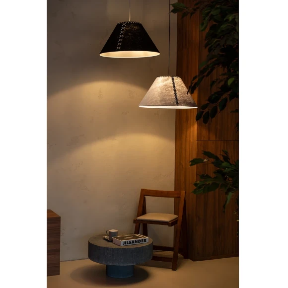 Arte Lamp Fleece A7092SP-1GY Подвесной современный светильник с плафоном 52 см, серый фетровый абажур, черный металл, длина провода 100см, лампа E27 1шт до 40Вт IP20 220В