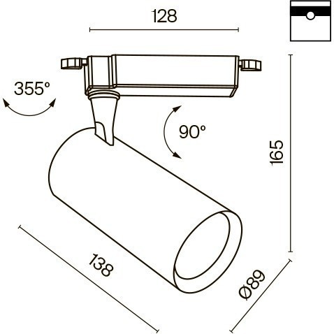 Однофазный двужильный светодиодный трековый светильник Maytoni Unity TR003-1-26W4K-S-W Vuoro 4000К 3000Лм CRI90+ 24° 26Вт Однофазный двужильный светодиодный трековый светильник Maytoni Unity TR003-1-26W4K-S-W Vuoro 4000К 3000Лм CRI90+ 24° 26Вт