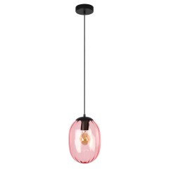 10427 Purple LOFT IT BUBBLE Подвесной светильник с чёрным металлическим основанием и пурпурным стеклянным плафоном, E27, 1 × 60 Вт, 220 В