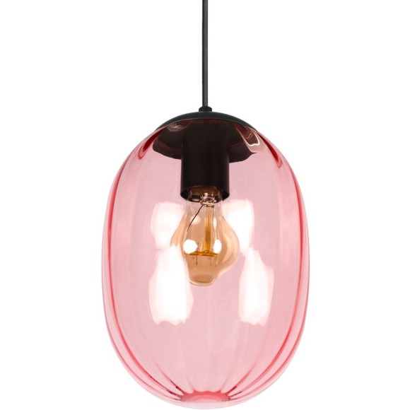 10427 Purple LOFT IT BUBBLE Подвесной светильник с чёрным металлическим основанием и пурпурным стеклянным плафоном, E27, 1 × 60 Вт, 220 В