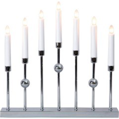 138-54 EGLO GUSTAVO Люстра потолочная с 7 лампами E14, 21Вт, механический выключатель, белый, хромированный 138-54 EGLO GUSTAVO Люстра потолочная с 7 лампами E14, 21Вт, механический выключатель, белый, хромированный