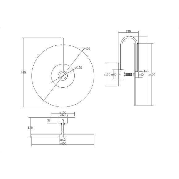 Бра Maytoni MOD305WL-01B Mare под лампу 1xG9 40W Бра Maytoni MOD305WL-01B Mare под лампу 1xG9 40W