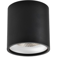 ST165.432.12 Светильник потолочный Черный LED 1*12W 3000K 840Lm Ra90 36° IP44 D80xH85 85-265V Накладные светильники