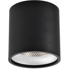 ST165.432.12 Светильник потолочный Черный LED 1*12W 3000K 840Lm Ra90 36° IP44 D80xH85 85-265V Накладные светильники