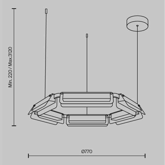 Подвесной светильник Maytoni MOD296PL-L40BC3K