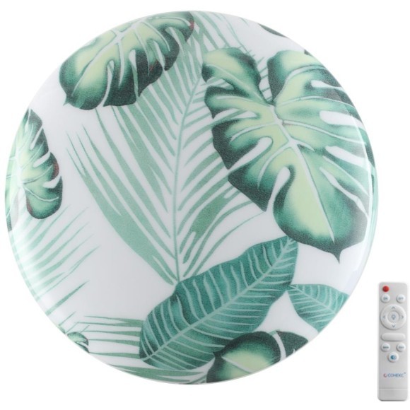 7748/EL PALE SN Светильник светодиодный потолочный пластик/белый/зеленый LED 70Вт 3000-6000К D480 IP43 пульт ДУ FLORI 7748/EL PALE SN Светильник светодиодный потолочный пластик/белый/зеленый LED 70Вт 3000-6000К D480 IP43 пульт ДУ FLORI