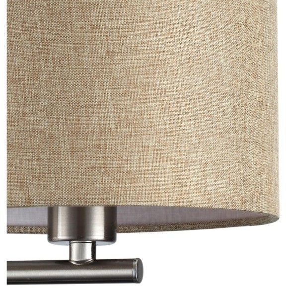 8250/2W MODERNI LN25 000  никель/бежевый, металл/текстиль бра Е14 40W+ LED 3W 4000K 220V NIKKI