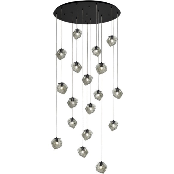 SL1175.403.18 Светильник подвесной ST-Luce Черный/Серо-зеленый E14 18*40W PORTICI