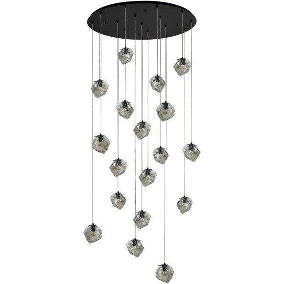 SL1175.403.18 Светильник подвесной ST-Luce Черный/Серо-зеленый E14 18*40W PORTICI