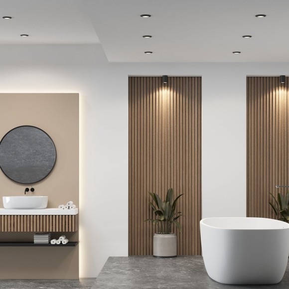 DK3016-BK Встраиваемый светильник влагозащищенный IP65 GU10 черный