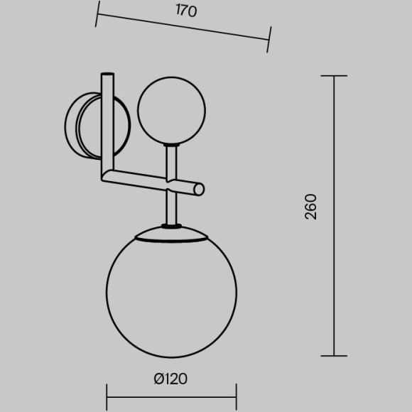 Настенный светильник (бра) Maytoni MOD436WL-01BS Настенный светильник (бра) Maytoni MOD436WL-01BS