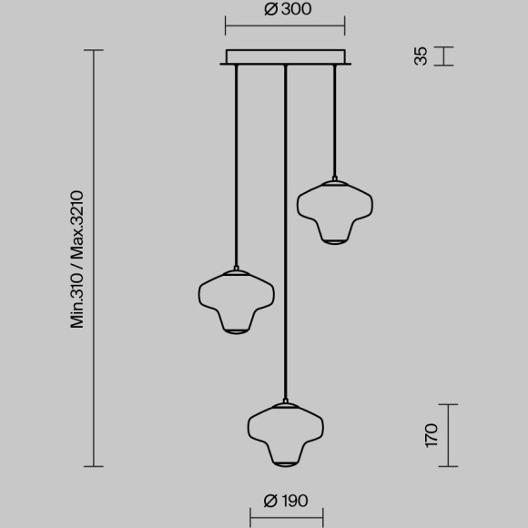 Подвесной светильник Maytoni Sirocco MOD359PL-L17BS3K Подвесной светильник Maytoni Sirocco MOD359PL-L17BS3K