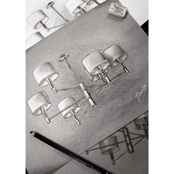 Люстра потолочная Maytoni MOD527PL-06N LINCOLN под лампы 6xE14 40W