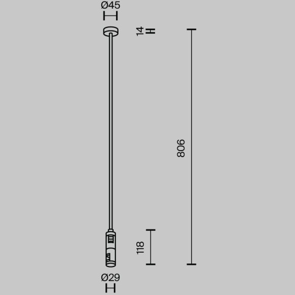 Крепление потолочное Long двойное 700мм Maytoni Flarity TRA159C-D1-PT Крепление потолочное Long двойное 700мм Maytoni Flarity TRA159C-D1-PT