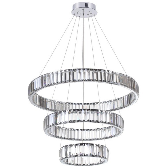 Люстра подвесная кольцевая хрустальная Odeon Light LED 88W 4000K 10200Лм VEKIA 4930/88L