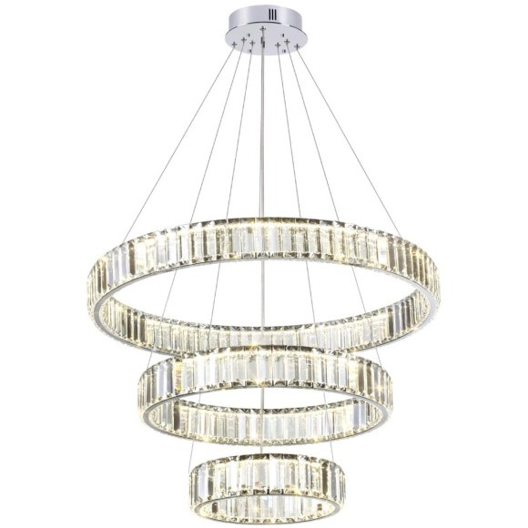 Люстра подвесная кольцевая хрустальная Odeon Light LED 88W 4000K 10200Лм VEKIA 4930/88L