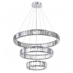 Люстра подвесная кольцевая хрустальная Odeon Light LED 88W 4000K 10200Лм VEKIA 4930/88L