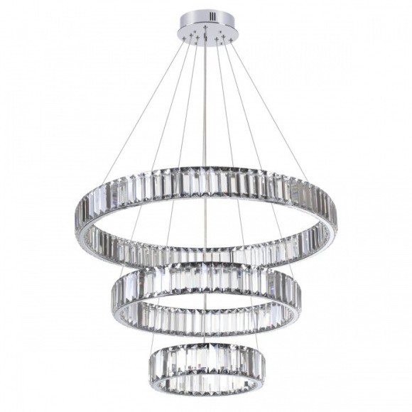 Люстра подвесная кольцевая хрустальная Odeon Light LED 88W 4000K 10200Лм VEKIA 4930/88L