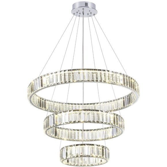 Люстра подвесная кольцевая хрустальная Odeon Light LED 88W 4000K 10200Лм VEKIA 4930/88L