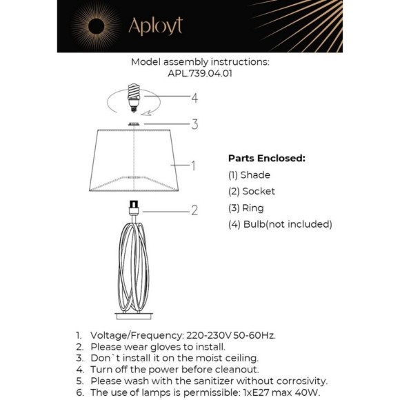 Настольная лампа APL.739.04.01 Настольная лампа APL.739.04.01