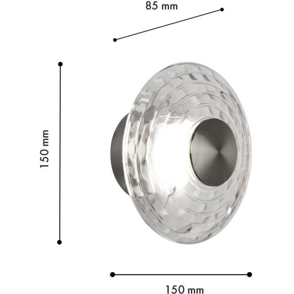 4643-1W, настенный светильник, D85xW150xH150, LEDx6W, 630LM, 4000K, included 4643-1W, настенный светильник, D85xW150xH150, LEDx6W, 630LM, 4000K, included