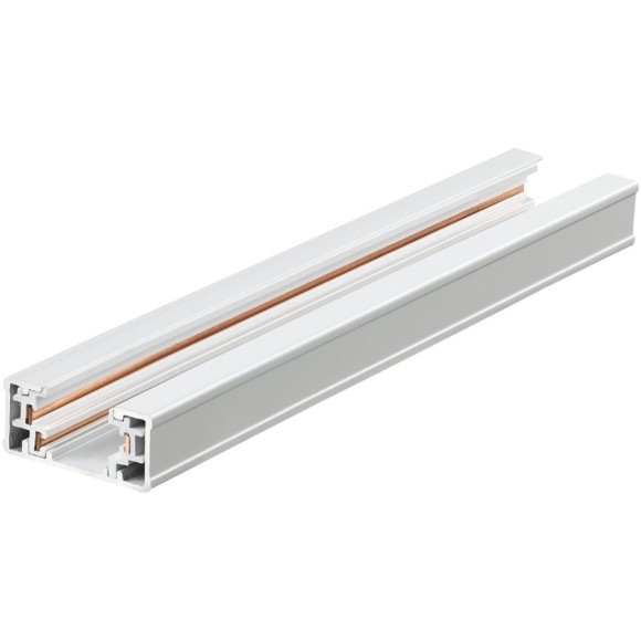 135295 Однофазный белый трехжильный 3м шинопровод с вводом питания и заглушкой в комплекте 220V Novotech EXPERT