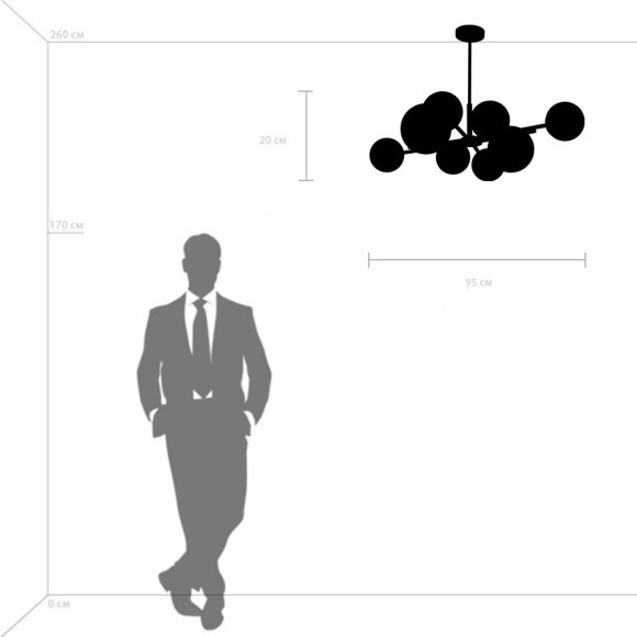 Люстра потолочная Lightstar 815480 Croco под лампы 8xE14 320W