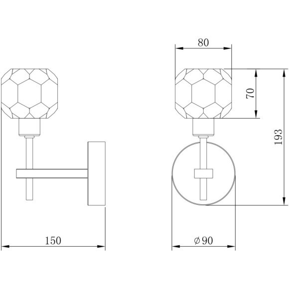 Бра хрустальное Grace FR5114WL-01BZ