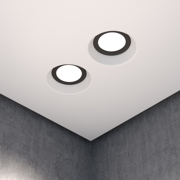 DL137-GU10-W Безрамочнный спот для ПВХ натяжных потолков под лампу GU10. В комплекте 3 белых и 1 черная рамка + антибликовый фильтр Maytoni Intro 2.0 Sharp