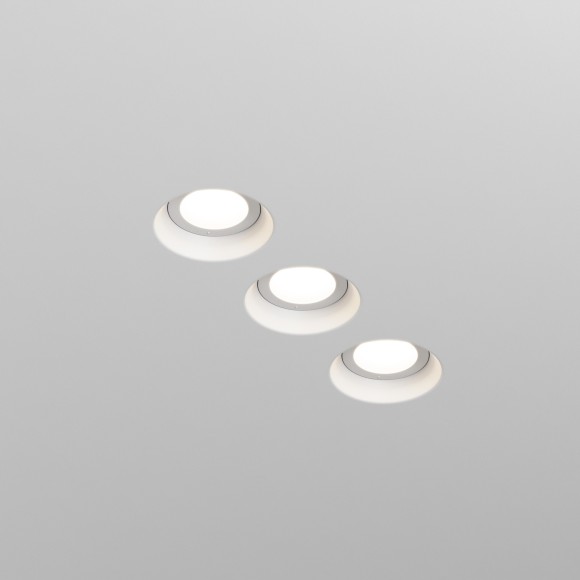 DL137-GU10-W Безрамочнный спот для ПВХ натяжных потолков под лампу GU10. В комплекте 3 белых и 1 черная рамка + антибликовый фильтр Maytoni Intro 2.0 Sharp