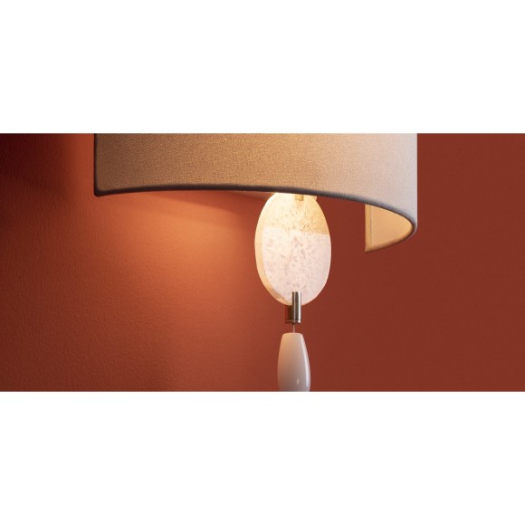 Настенный светильник (бра) с тканевы плафоном и 2 лампами E14 Freya Agate FR2052WL-02N Настенный светильник (бра) с тканевы плафоном и 2 лампами E14 Freya Agate FR2052WL-02N