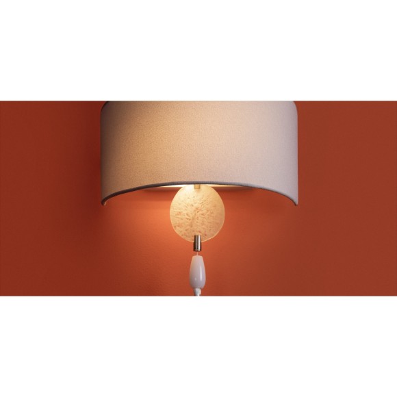 Настенный светильник (бра) с тканевы плафоном и 2 лампами E14 Freya Agate FR2052WL-02N Настенный светильник (бра) с тканевы плафоном и 2 лампами E14 Freya Agate FR2052WL-02N
