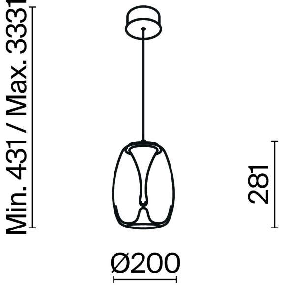 Подвесной светильник Maytoni MOD282PL-L8G3K1