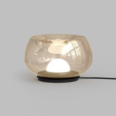 DK6747-BK+AM Настольная лампа с янтарным стеклом Denkirs FLOA 8 Вт 3000К