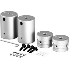 Набор для двухстороннего накладного монтажа Nemo D25 серебро 20319 Набор для двухстороннего накладного монтажа Nemo D25 серебро 20319