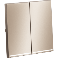 Клавиши для выключателя/переключателя двухклавишного с подсветкой, S70 Metal (платина)