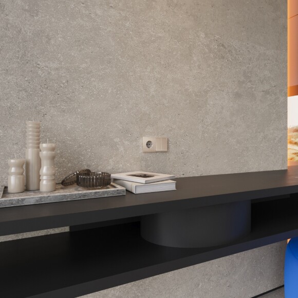 Клавиши для выключателя/переключателя двухклавишного с подсветкой, S70 Metal (платина)