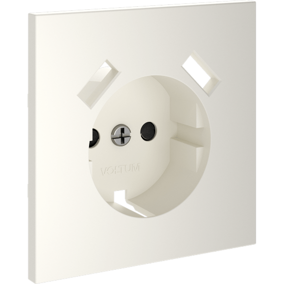 Накладка для розетки с заземлением и защитными шторками, с USB A+A, S70 (хлопок)