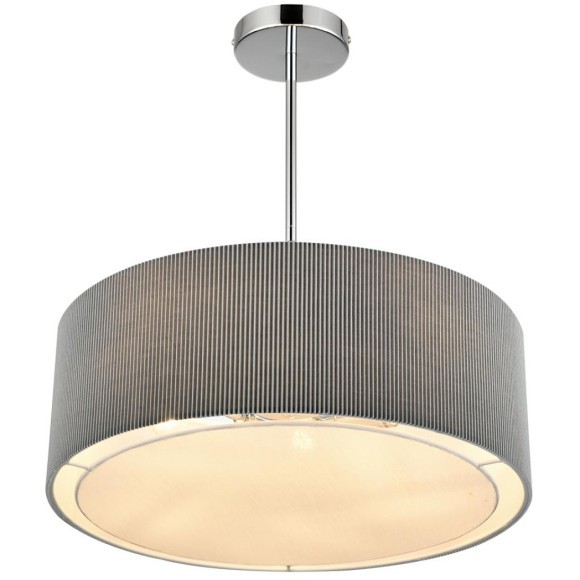 8111/5 MODERNI LN25 хром/серый, металл/текстиль Люстра подвесная E14 5*40W 220V ZIGRISA