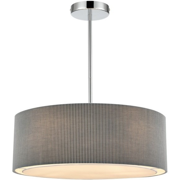 8111/5 MODERNI LN25 хром/серый, металл/текстиль Люстра подвесная E14 5*40W 220V ZIGRISA