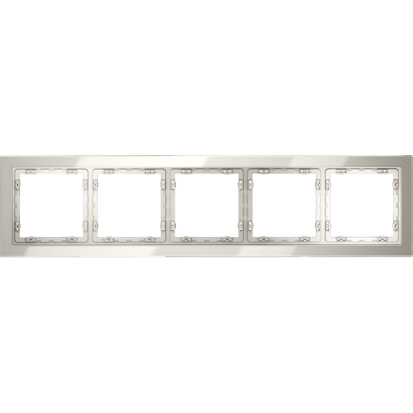 Рамка стеклянная VOLTUM S70 на 5 постов, (кашемир, стекло)