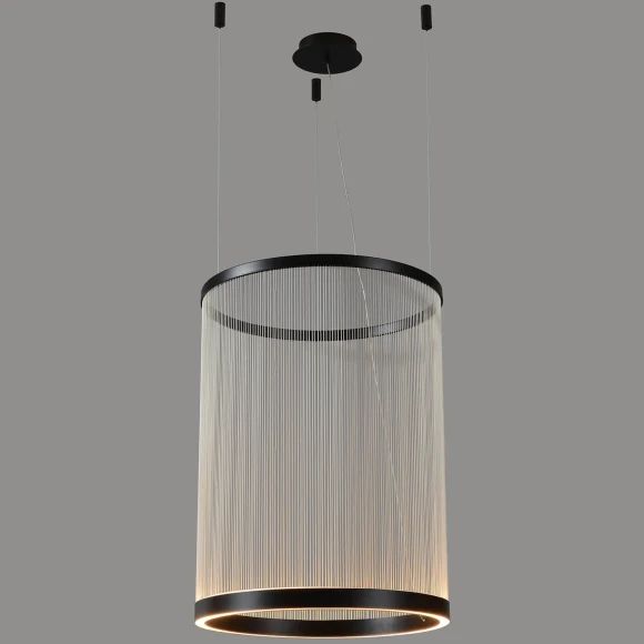 Crystal Lux ATRIUM B SP50W LED 4100/250.2 Подвесной светильник дизайнерский черный, с эффектом вертикальных световых линий в плафоне, LED 50Вт 5000Лм 3000К CRI90 IP20 220V